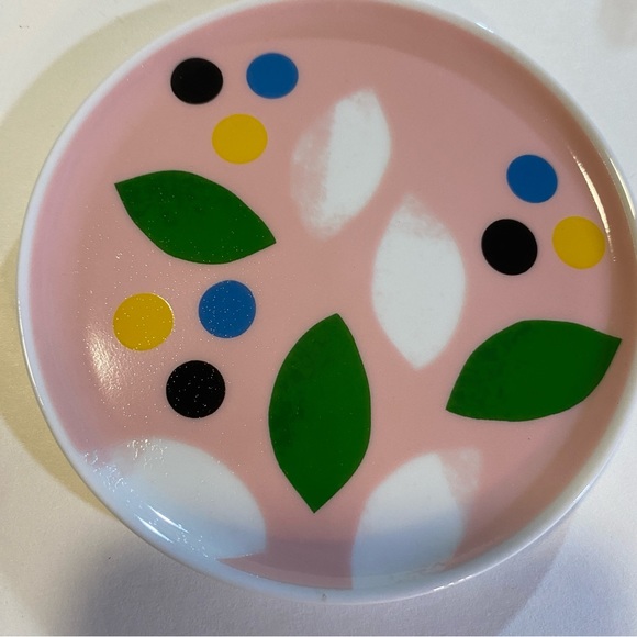 Lorena Siminovich set of 4 ceramic coasters floral pattern approx 3 1/2” NIP - Picture 10 of 11